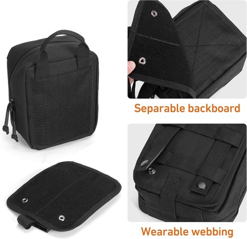Gracedon Tactical MOLLE Medical Admin Pouch - Laser Cut Utility Bag with Patch | Durable & Versatile