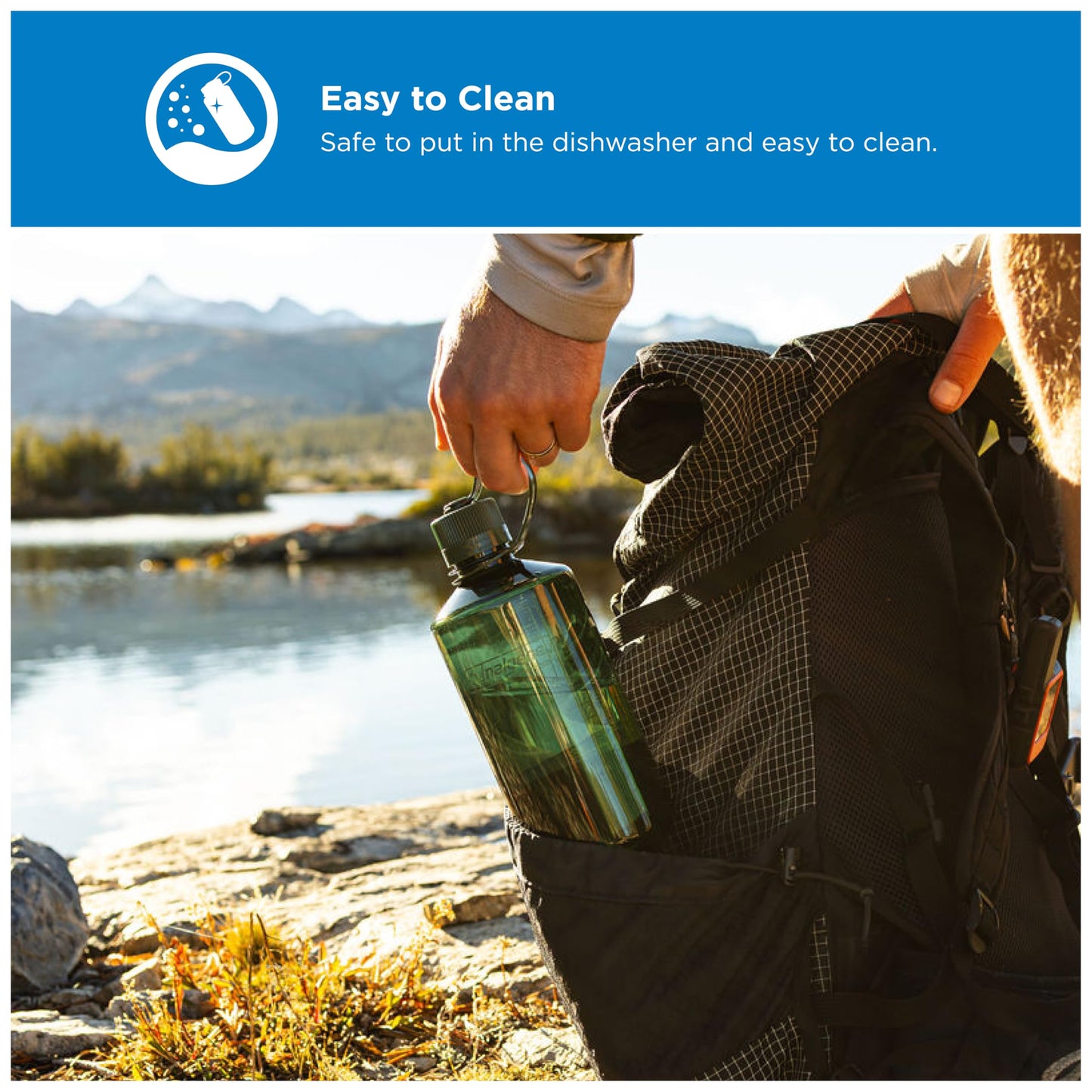 Nalgene 32 oz Narrow Mouth Water Bottle, Jade