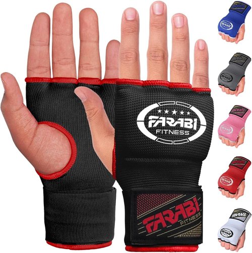 Farabi Quick Wraps Gloves - Gel Padded MMA & Boxing Hand Wraps | 80cm Wrist Support Pair
