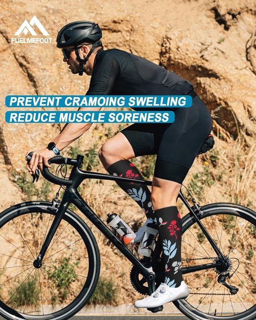 FuelMeFoot Compression Socks - 15-20mmHg Graduated Support for Men & Women | Knee High, Ideal for Nurses & Athletes