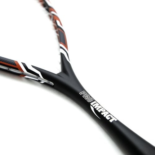 PRO IMPACT Graphite Carbon Fiber Squash Racket with Carry-On Cover & Durable Strings - Full Size Lightweight Racquet for Men & Women - Designed for Enhanced Control Skill Levels