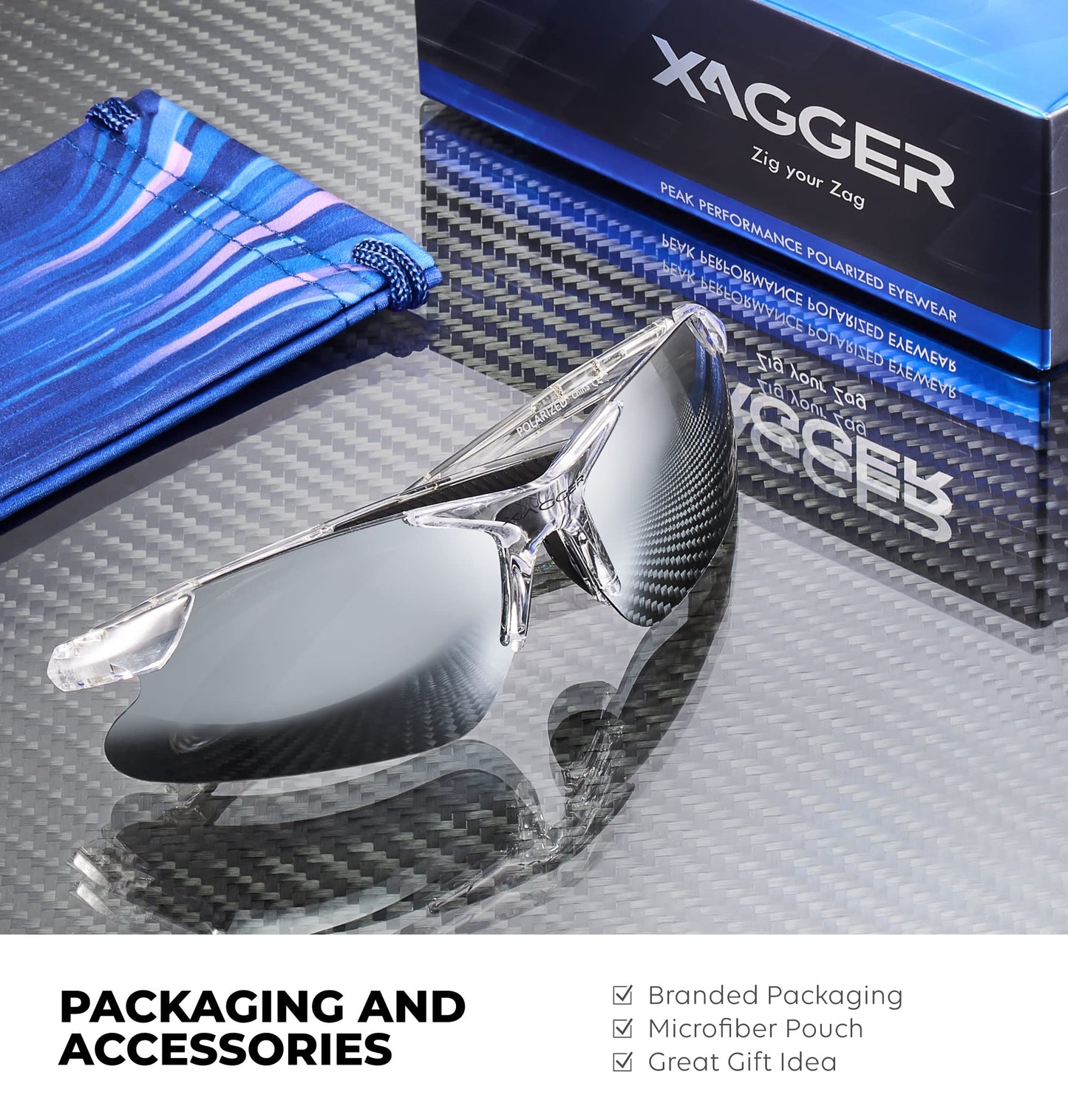 Xagger Kids Youth Polarized Sports Sunglasses for Boys Girls Baseball Softball Glasses TR90 Frame