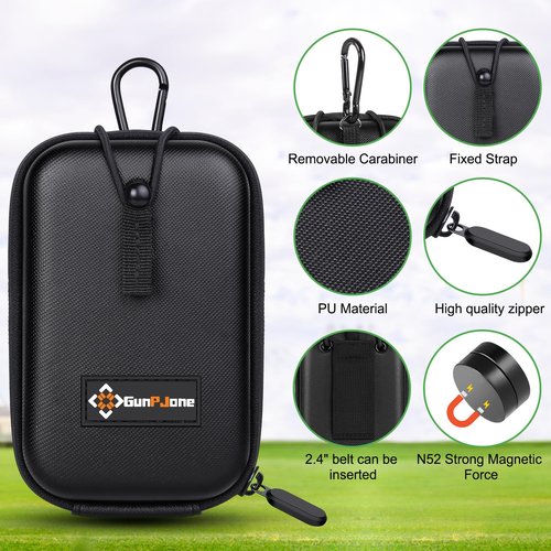 GUNPJONE Golf Rangefinder Magnetic Case, Rangefinder Hard Shell Carry Case Rangefinder Cover for Bushnell TourX V2 V3 V4 V5 Pro X2 Pro XE Or Other Golf Laser Rangefinder