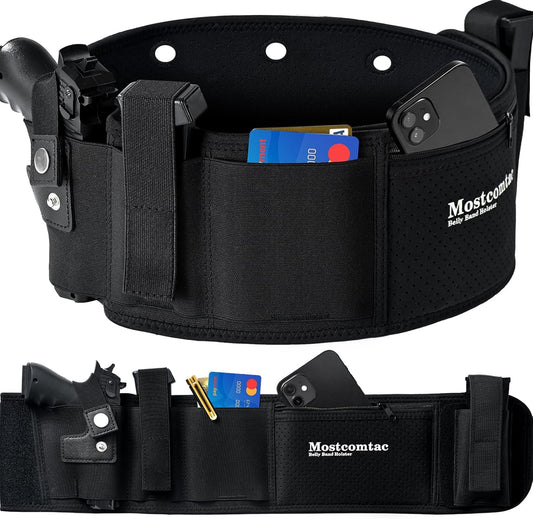 Mostcomtac Belly Band Holster - Comfortable & Breathable Neoprene Waistband for Glock, Taurus, Ruger & More