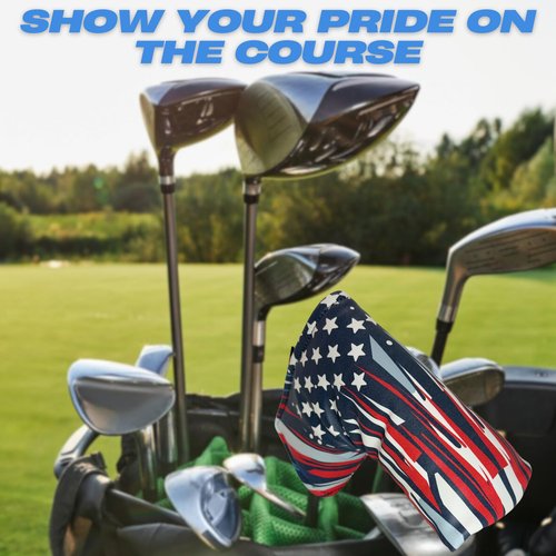 HODL 21 Stars & Stripes American Flag Golf Putter Cover - USA Flag Design, Fits Blade Putters, Waterproof & Protective Golf Club Cover, Stars and Stripes Design
