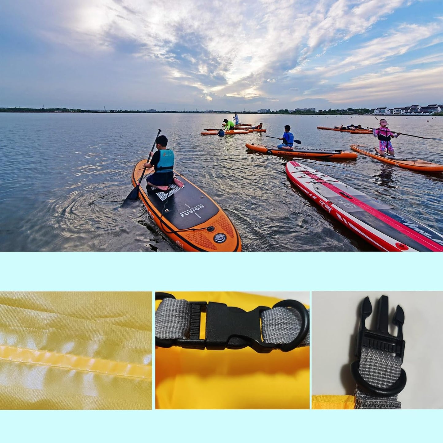 Ultralight Dry Bags - Waterproof Roll Top Sack for Kayaking, Hiking & Camping | 40L Black