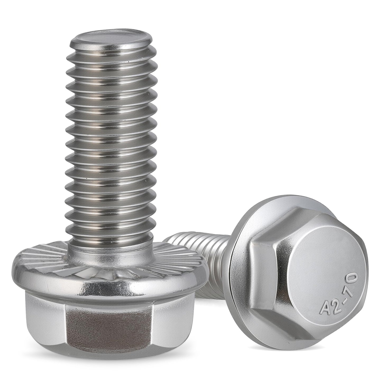 Krysay 48Pcs M6-1.0 x 16mm Flanged Hex Head Bolts,External Flange Hex Drive Screws,304 Stainless Steel 18-8 Fully Threaded