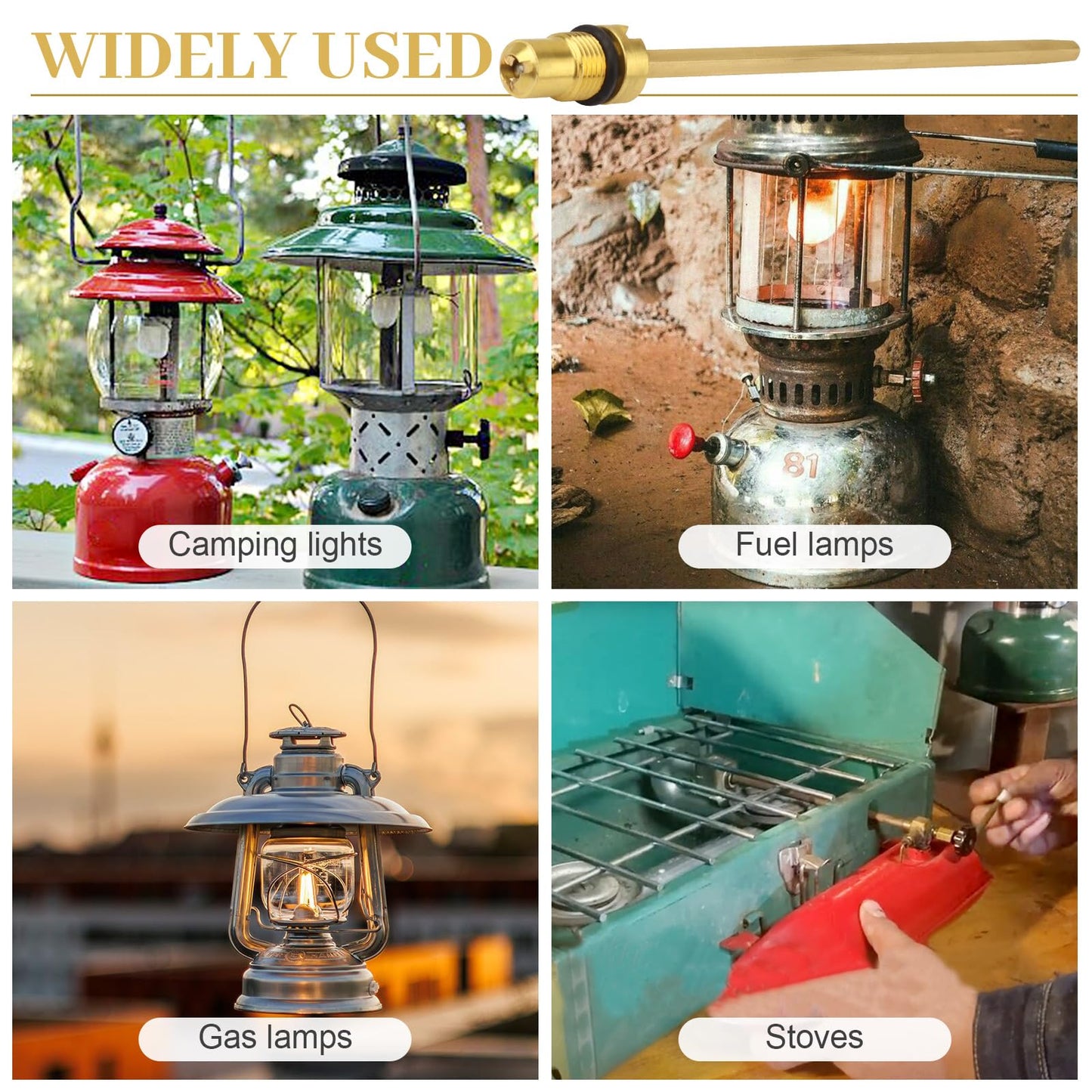 Check Valve and Air Stem Assembly Compatible with Coleman Stove Valve Parts for Fuel Lantern for Fuel Lantern or Stove - 2 Pcs