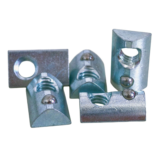 Deooxye 5/16-18 Steel Roll in T-nut with Ball Spring, Suitable for 15 Series or 40 Series Aluminum Extrusion Profile Rail (20 Packs)