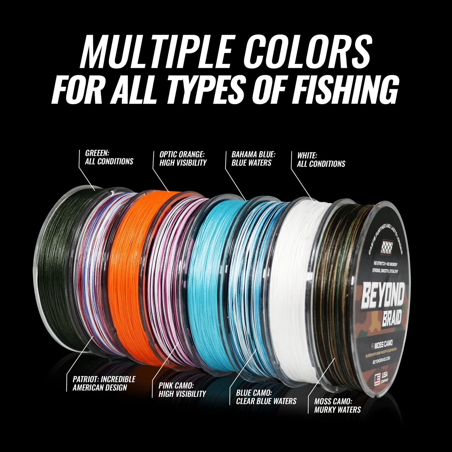 Beyond Braid Braided Fishing Line - White 8X - No Fade/300Yards/60lb