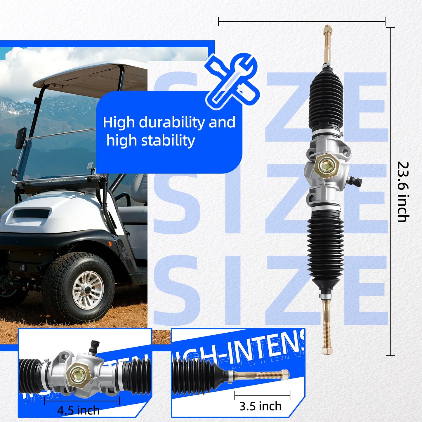 Mixopoly Golf Cart Steering Gear Box Assembly for Club Car Precedent, Onward and Tempo 2004-up G/E Models, Replaces OEM 102288601 103679701