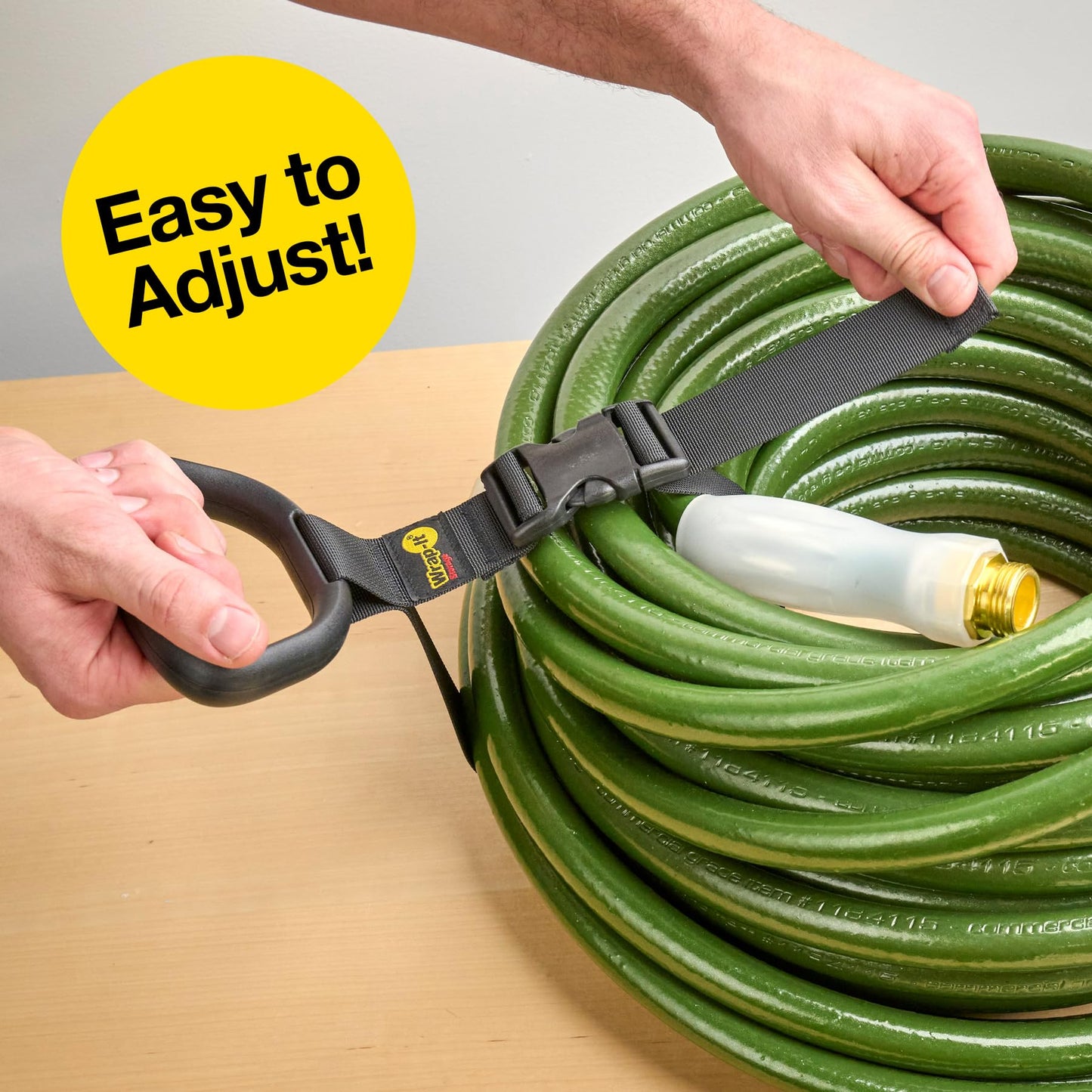 Clip 'n Carry Wrap-It Storage Straps - 25" (3-Pack) - Carrying Straps for Water Hose Storage and Extension Cord Holder