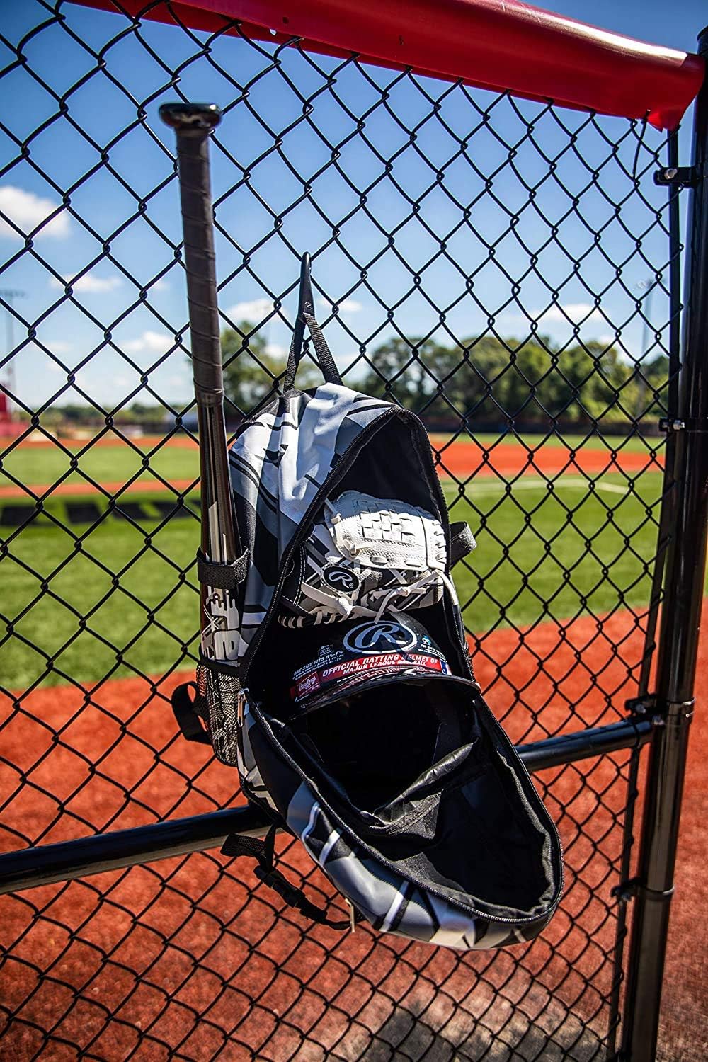 Rawlings REMIX Backpack Equipment Bag - T-Ball & Youth Baseball/Softball - Stylish Black Design