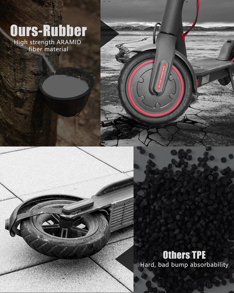 RidTianTek 8.5 inch 50/75-6.1 Self-healing Rubber Tire for Gotrax GXL V2 Hiboy S2 APEX XL Xiaomi M365 Pro Pro2 1S MI3 and 8.5 inch Electric Scooters, 8 1/2x2 Front and Rear Replacement (2 Pcs)