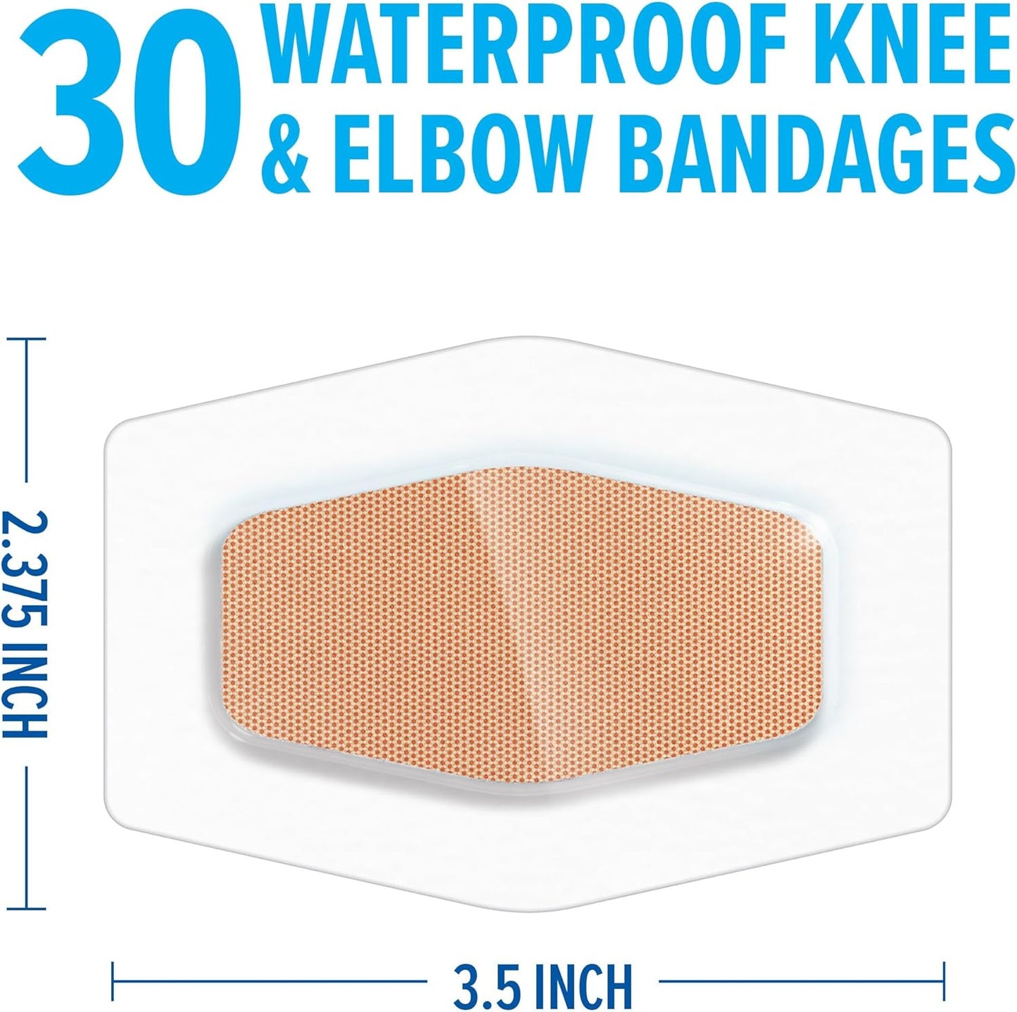 Nexcare Waterproof Clear Bandages - Stays On Skin in Water | 2.38 x 3.5 in, 30 Count