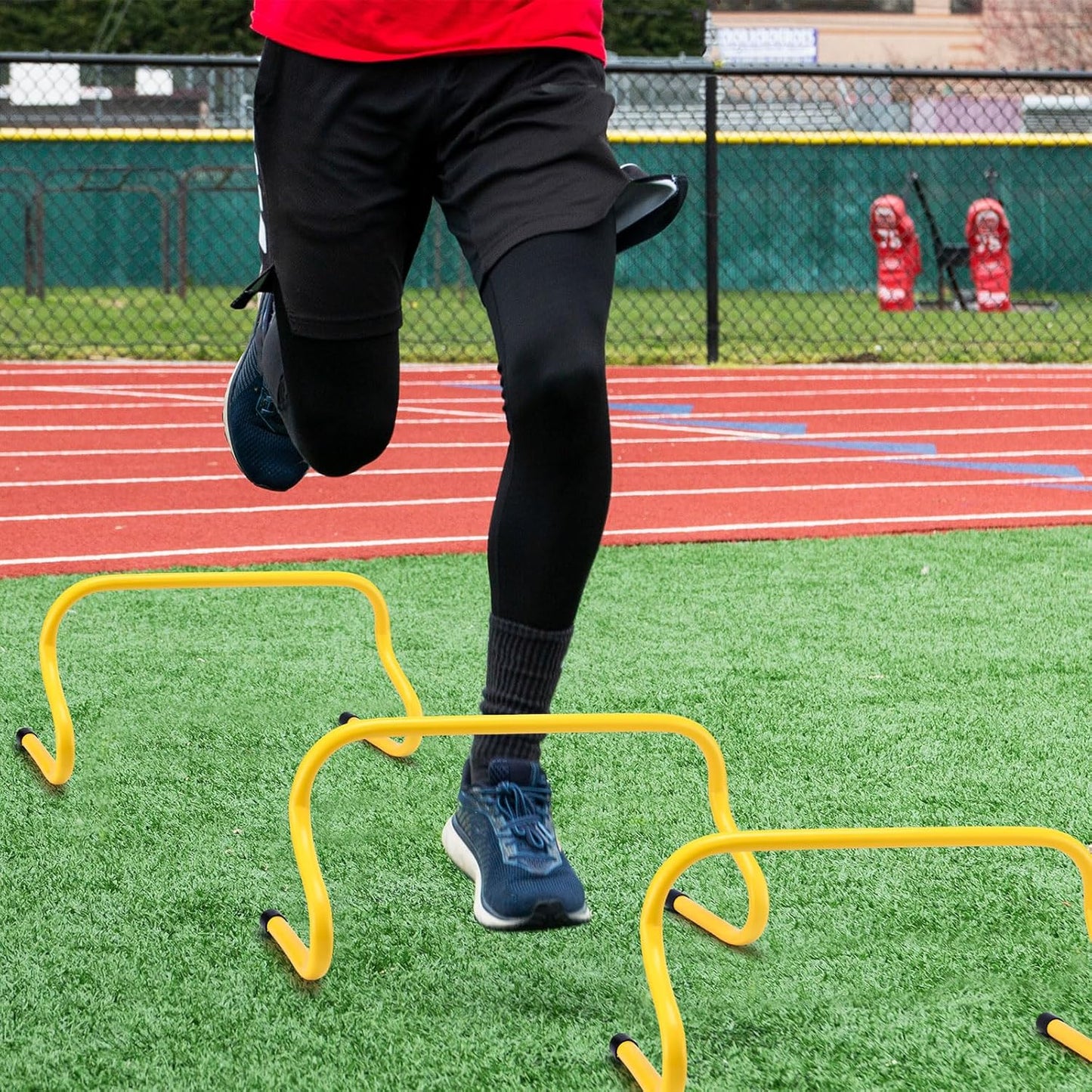 Wettarn 12 Pcs 9" Agility Hurdles - Durable Speed Training Equipment for Soccer, Basketball & Football