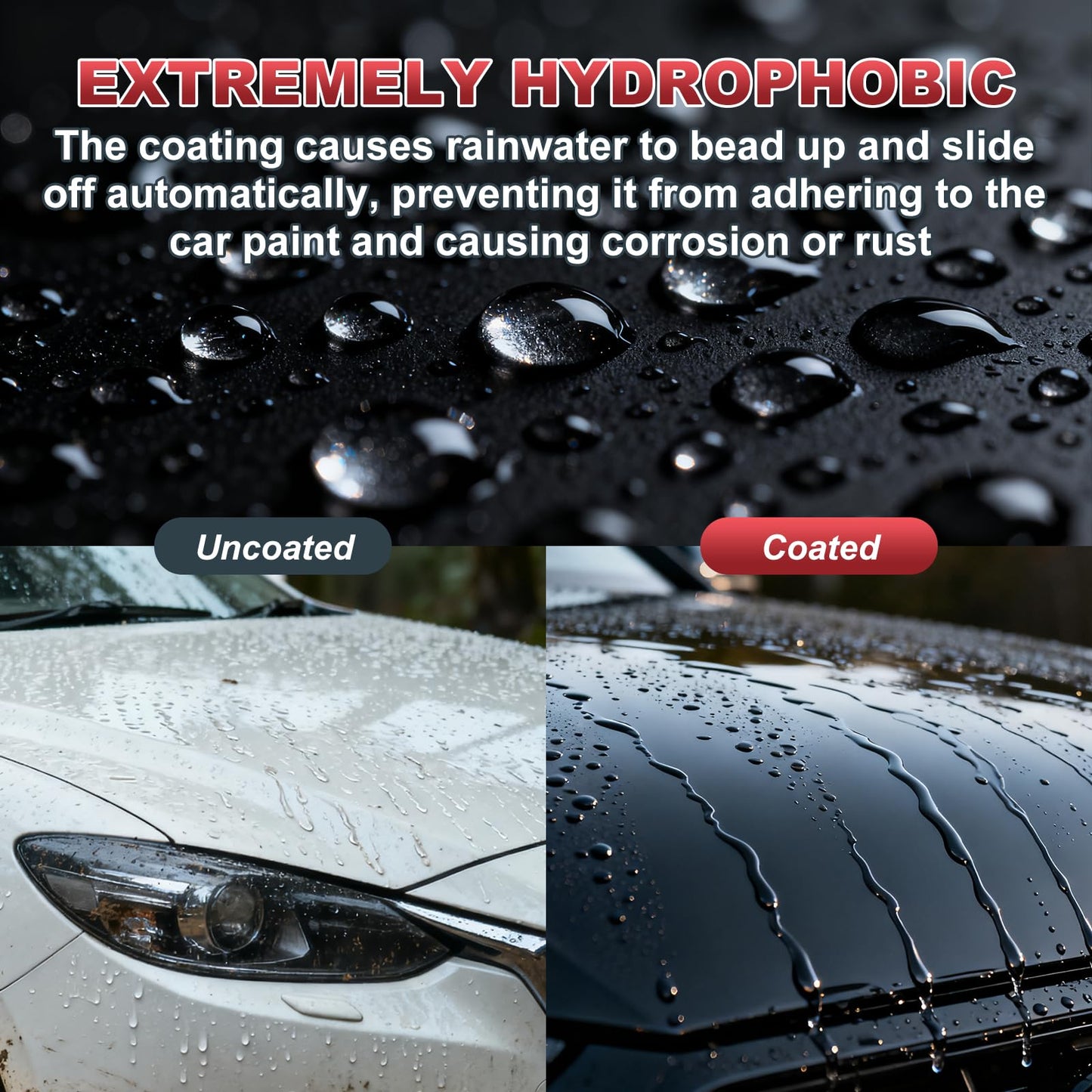 LUXFINISH Pro-Grade Sio2 Ceramic Coating Spray 6.8 oz - Super Hydrophobic Water Beading & Deep Gloss Paint Sealant - 3 Months of Long-Lasting Shine & Sleek Slickness - Ultimate All-Season Defense
