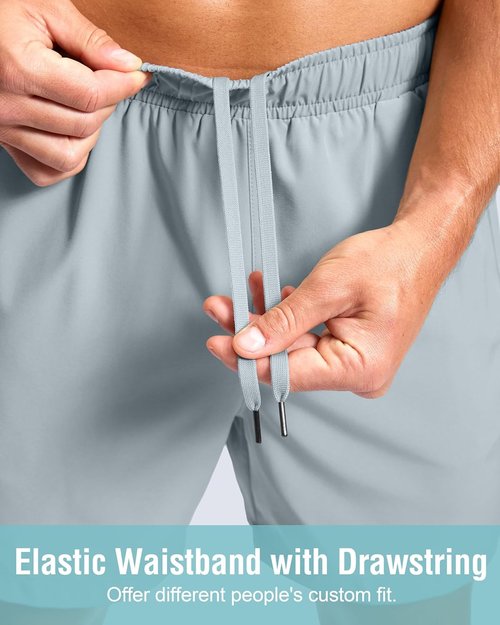 G Gradual Men's Athletic Running Shorts - Quick Dry Workout Gym Shorts with Zipper Pockets | 7"/5"/9" Sizes for Basketball & Hiking