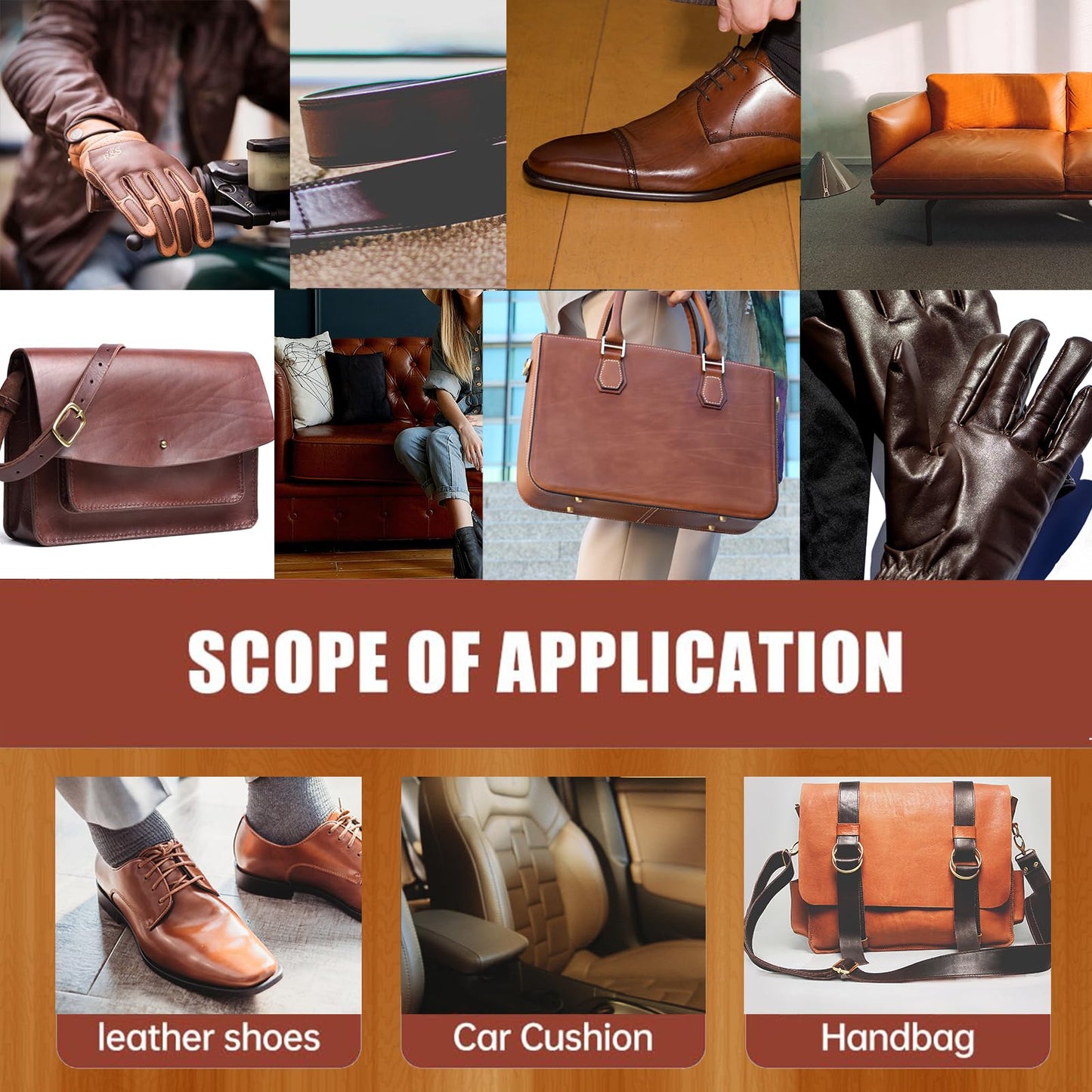 2pcs Salve Brush for Furniture, Wood Furniture Brush Repair Durable Salve Brush for Leather 2025 New Leather Furniture Salve Brush Set for Furniture Car Seats Jackets Shoes