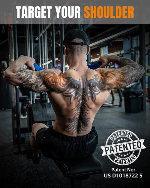 MANUEKLEAR Tricep Rope Cable Attachment - Enhanced Range of Motion for Push Downs & Face Pulls