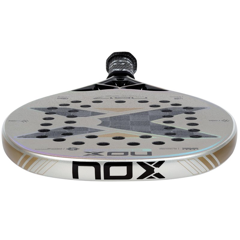 Beach Tennis Racket NG17 Luxury 2023 | High-Performance Beach Tennis Paddle | 18K Aluminized Carbon w/HR3 Black Eva Core | Exclusive Spin & Dynamic Composite Structure | Rough Surface for Extra Spin