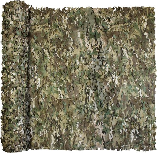 GRVCN Camouflage Netting - Bulk Roll Sunshade Mesh for Hunting Blinds & Military Theme Decor