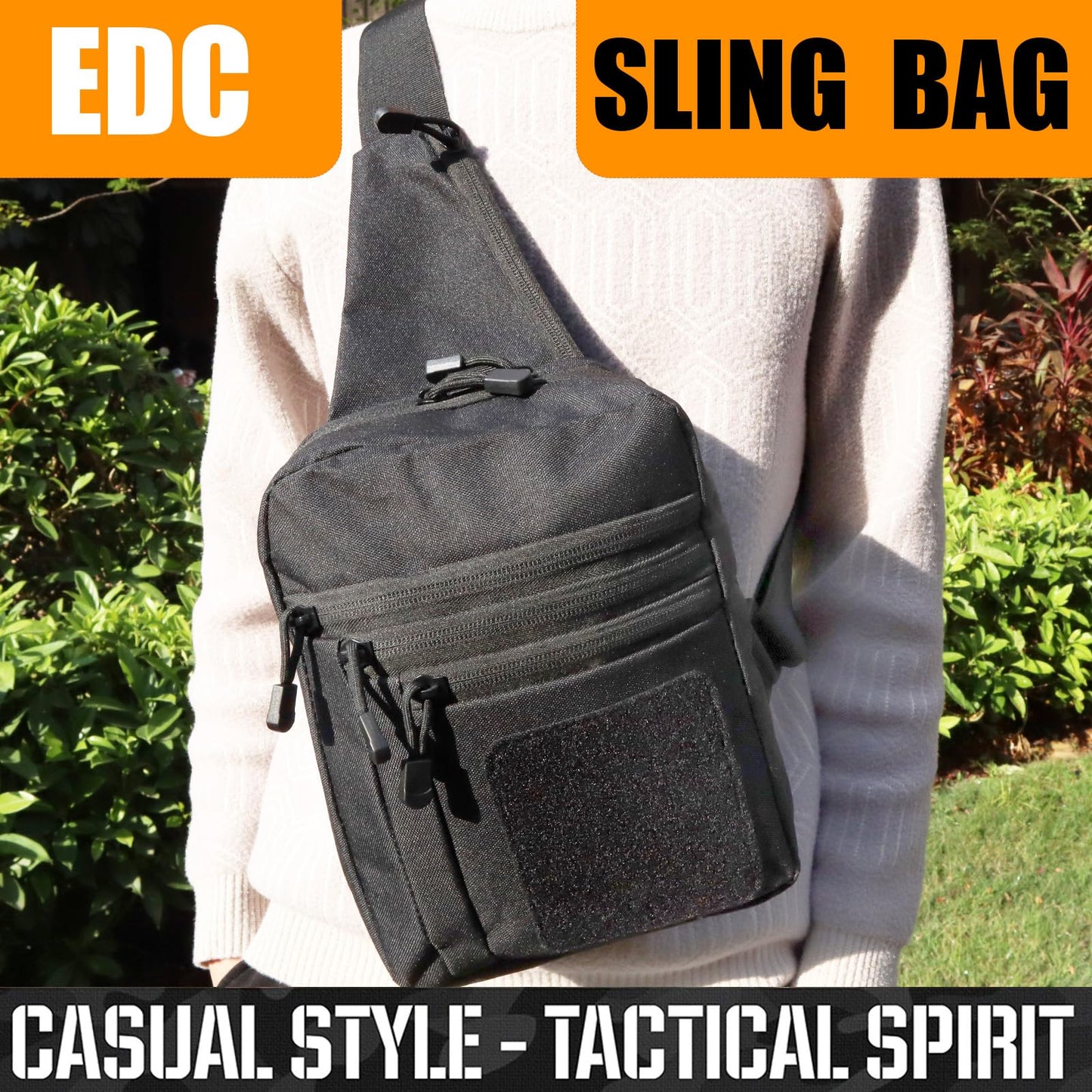 SXJWISHES Tactical Sling Chest Bag Concealed Carry Crossbody Gun Bag for Handguns EDC Casual Pack 1000D Oxford Fabric CCW Packs