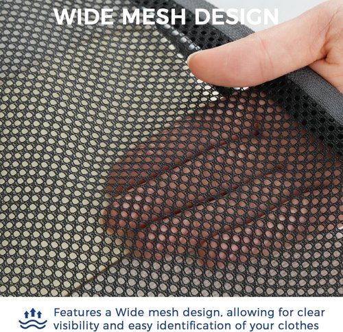 BAGAIL Compression Packing Cubes - Expandable Travel Organizers with Half Mesh Design | 6 Black Set