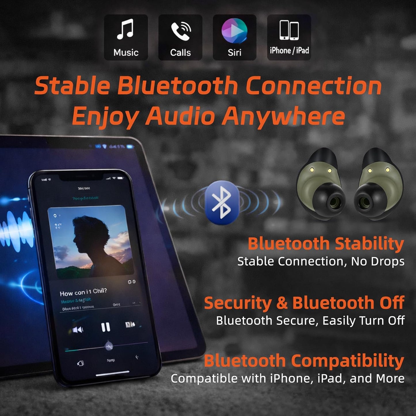 ProHear EP05 Electronic Shooting Earbuds - Bluetooth, SNR 29dB Hearing Protection & DSP Noise Reduction