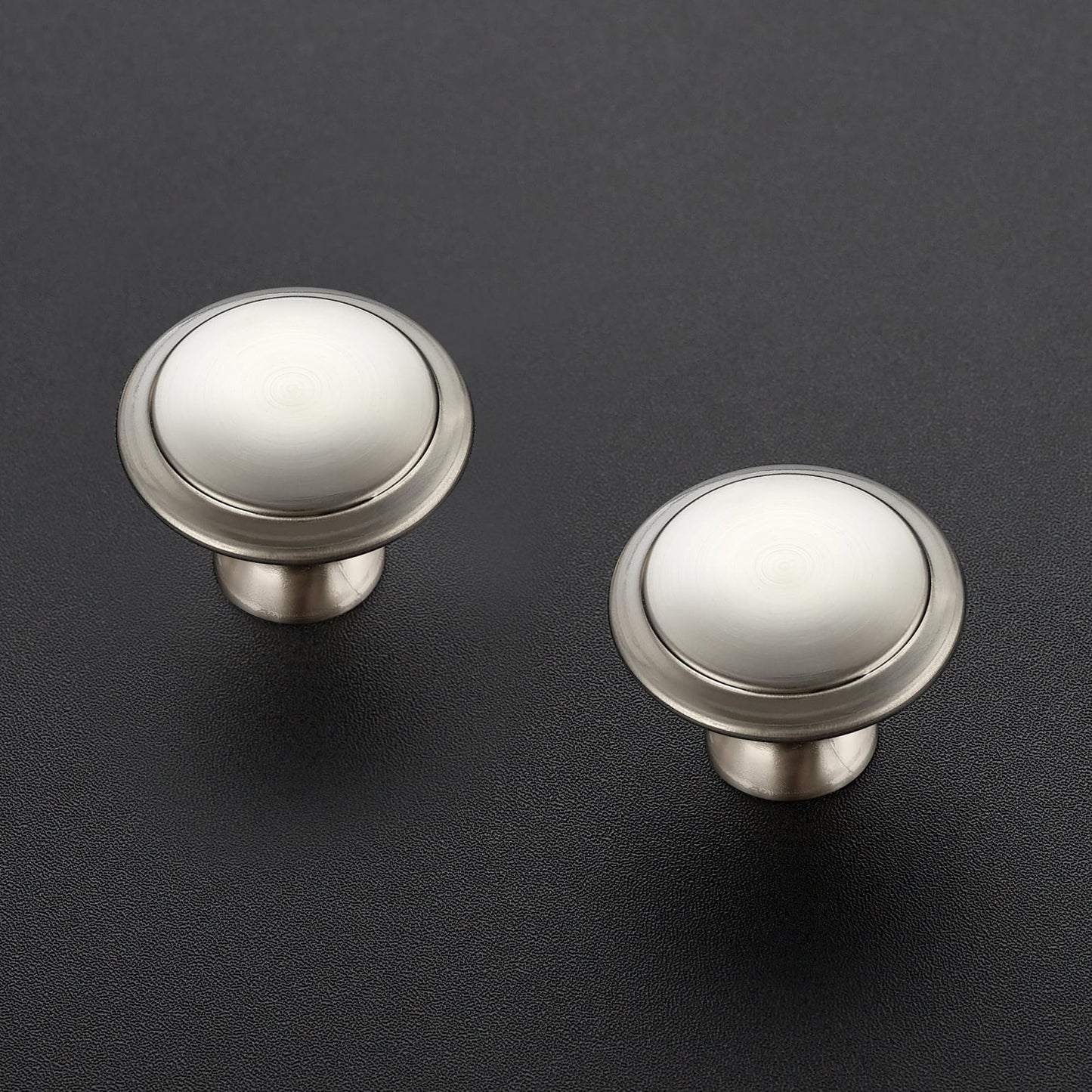 JOY DECOR 10 Pack Brushed Nickel Cabinet Drawer Hardware 30mm Kitchen Cabinet Knobs Drawer Pulls with Installation Screws for Dressers Kitchens Cupboard