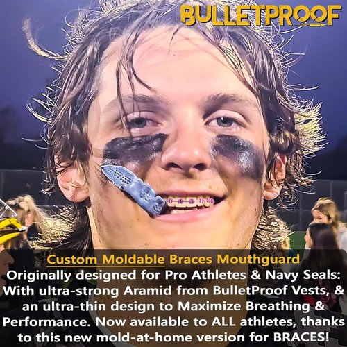 Bulletproof Braces Mouthguard - Ultra-Thin & Durable Sports Mouth Guard for Braces | Adult, Youth & Kids