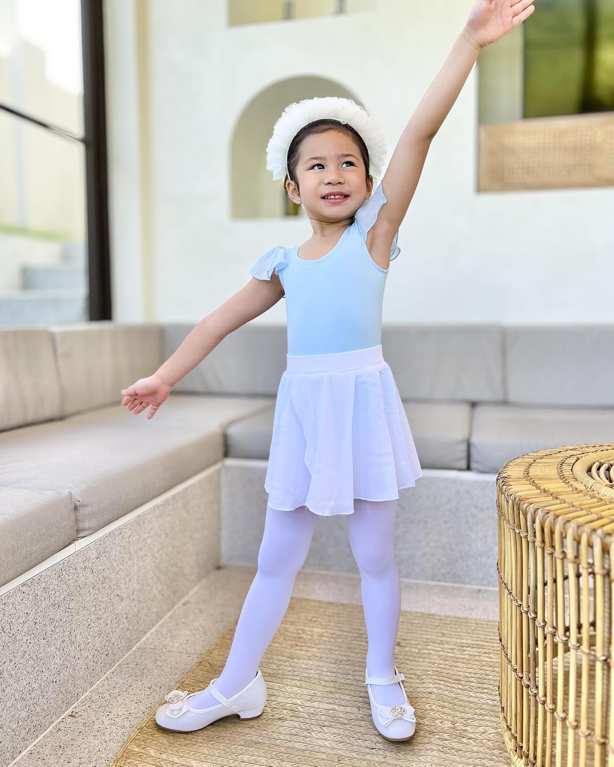 Stelle Girls' Ultra Soft Pro Dance Tights - Comfortable Ballet Footed Design | Sizes Toddler to Big Kid