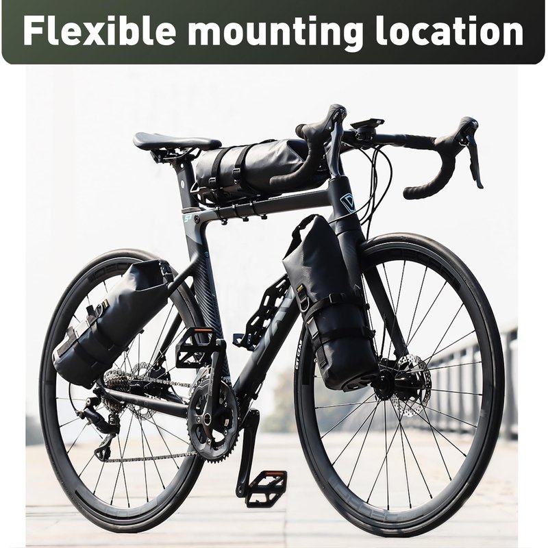 WEEROCK 2 Pack 5L Bike Bag Front Fork Bag Waterproof Bicycle Bag Large Capacity Quick Release Bike Pannier for Road Bike, Cruiser Bike, Traveling Bike, E-Scooter