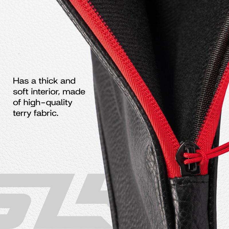 Selkirk Sport Premium Pickleball Paddle Cover (Black/Red) | Durable Leather Pickleball Covers for Paddles | Premium Accessories and Equipment