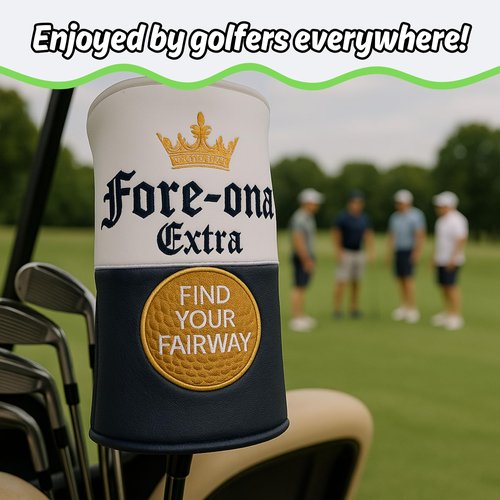 HahaHome Funny Golf Club Head Cover for Men and Women – Hilarious Driver Cover – Unique Golf Gift for Dad, Husband, or Friend