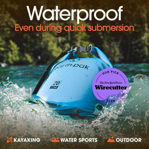 Earth Pak Waterproof Dry Bag - Roll Top Design Keeps Gear Dry for Kayaking | Includes Waterproof Phone Case
