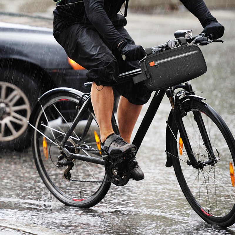 VENFOREST Bike Handlebar Bag Professional Waterproof Bike Crossbar Front Bag Bicycle Basket Frame Bags for Road Mountain Bicycle Outdoor Cycling Travel Hiking
