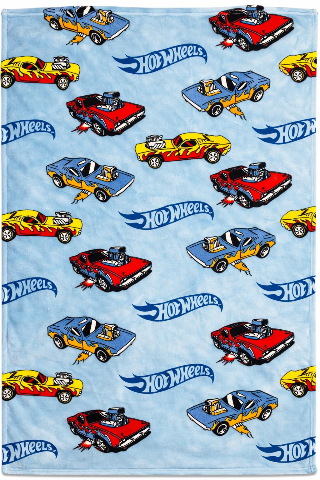 Hot Wheels Blanket (Baby/Toddler) | Hot Wheels Throw Blanket Soft Plush Fleece | Race Car Blanket Kids | Officially Licensed | Small/Medium