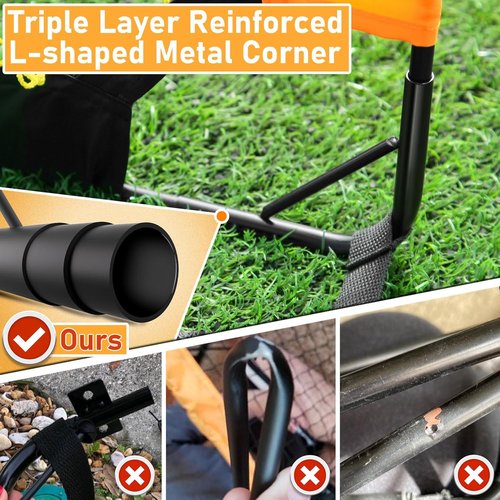 Happy Jump Soccer Goal - Adjustable Sizes 7'x5' to 3'x2.2' | Perfect for Kids' Backyard Fun