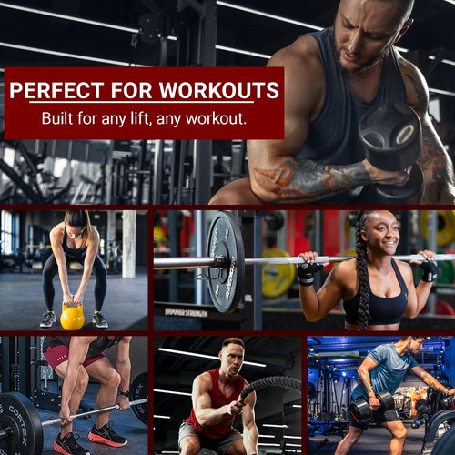 Harqa Anti‑Slip Workout Grips – Ergonomic Soft Silicone Palm Protector for Weight Lifting, Deadlifts, Pull‑Ups, Crossfit – Two-Ring, No Sweaty Gym Grip Pads for Men & Women