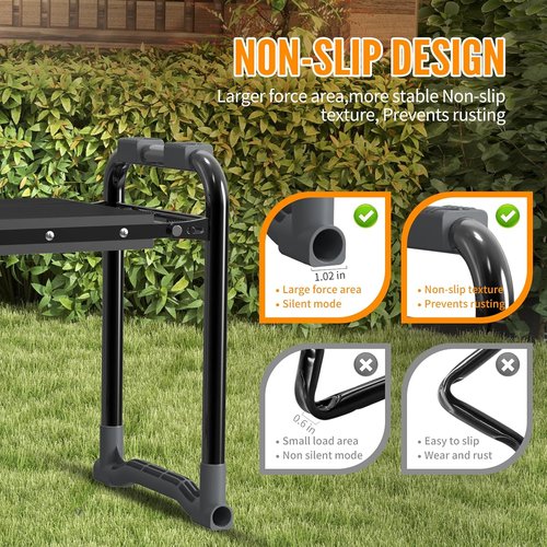 CZZXI Garden Kneeler and Seat - Heavy-Duty Gardening Stool with Tool Pouch | Comfortable & Durable Design