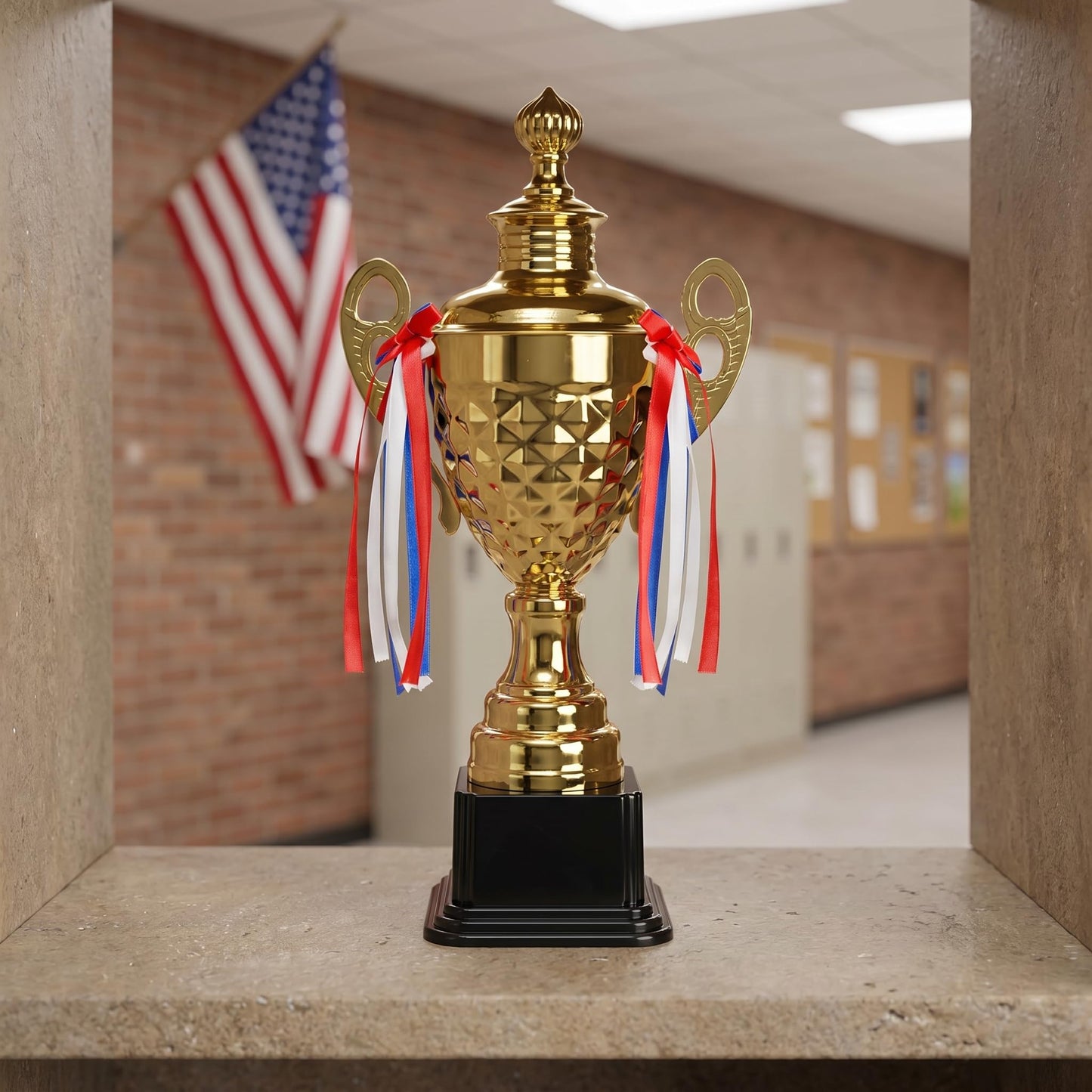 Fasmov Large Trophy Cup, Gold Trophy Award Cup for Sports, Tournaments, Competitions, 1st Place Award, Ceremony Celebration Party Gift, 14.5 inches