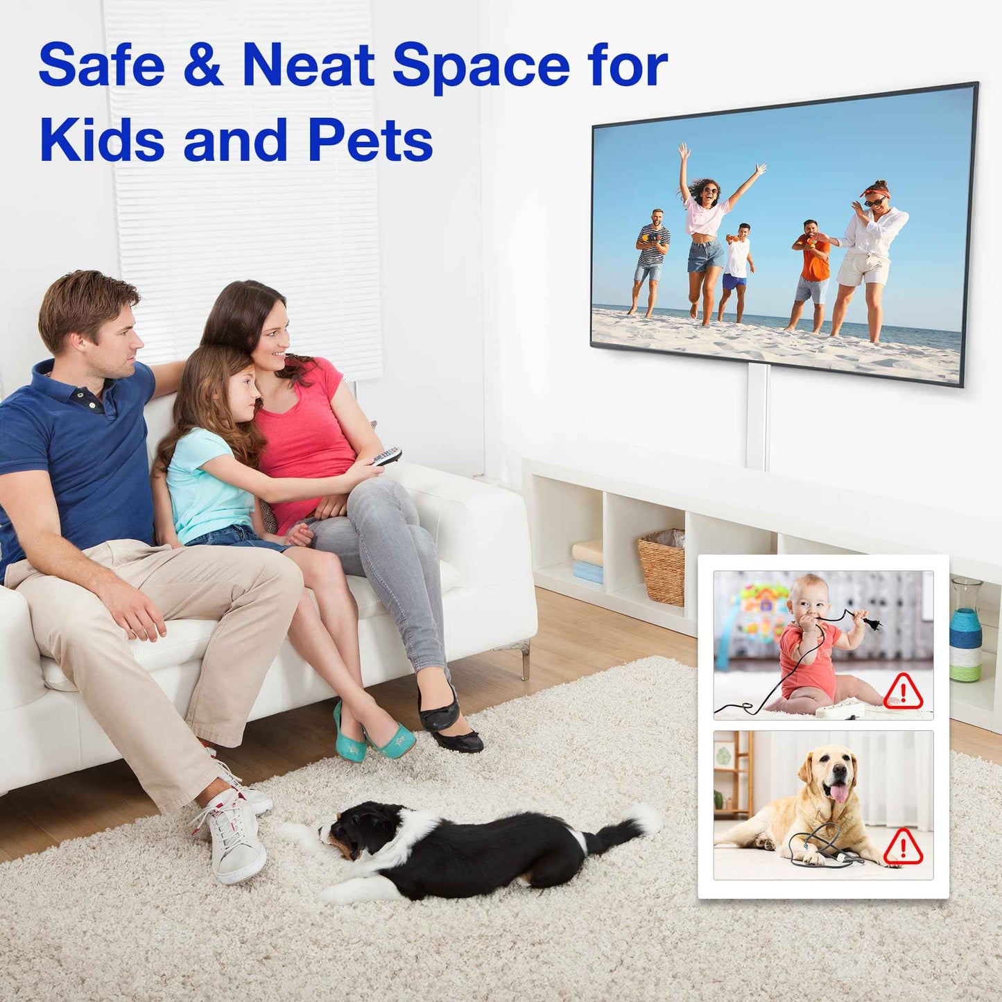 Delamu Cord Hider, Professional Cable Cover Kit for Wall, TV Wire Hider for Wall Mounted TV, Raceway Cover on Management Wires, Cable Concealer, 1.18'' H x 0.60'' W, White