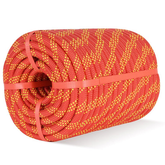 Shanshanshop 1/2 Inch 150Ft Tree Rope， Arborist Rope，Climbing Rope for Adults，Tree Climbing Rope，Tree Rope，Static Rope（red）