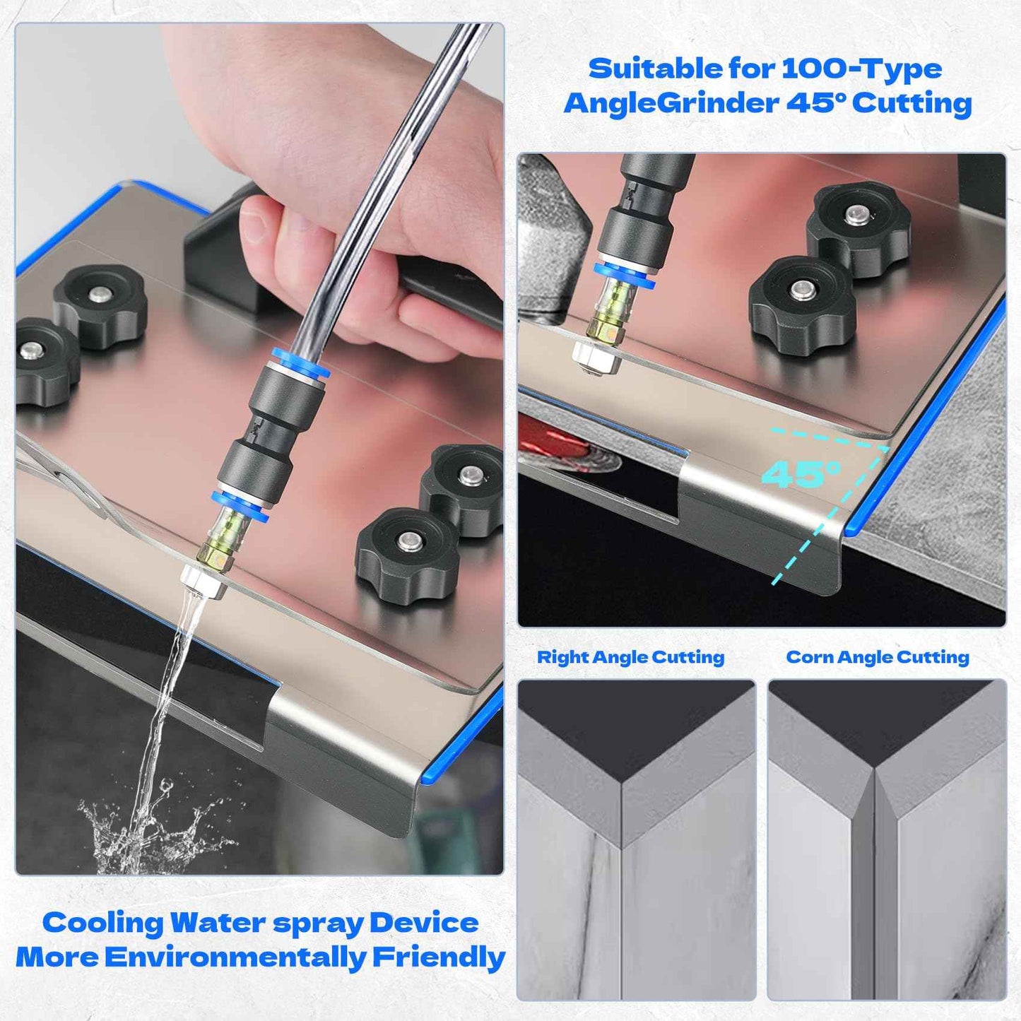 45° Tile Chamfering Tool, Angle Grinder Stand For Tile 45° Chamfer Stainless Steel Cutting, 100-Type Universal 45 Degree Tile Tools Chamfering Fixed Stand Type Angle Grinder