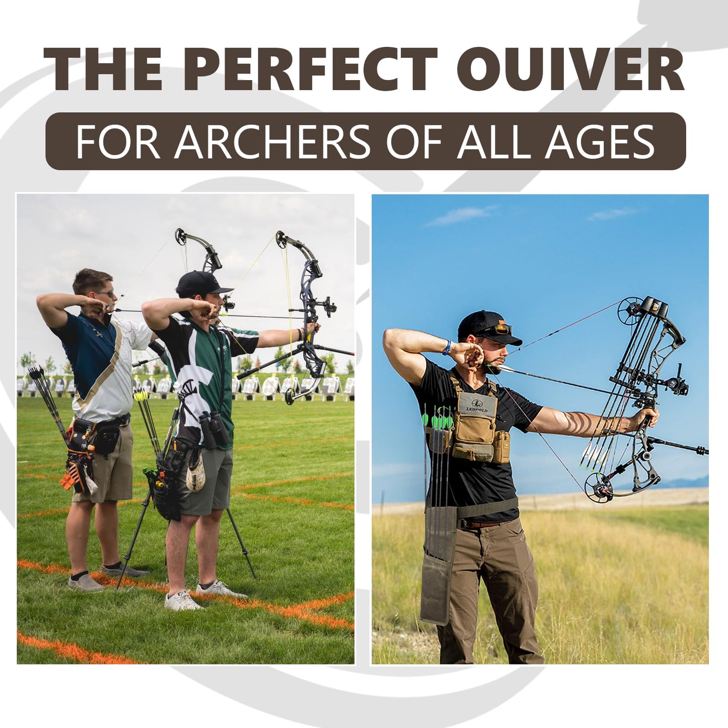 SF4 Hip Quiver for Arrows,Beginner Right Handed Quiver Arrow Holder,Canvas Quiver Arrow,Waist Archery Quiver with Adjustable Belt Strap for Target Shooting,Archer Accessories(Only Bag) (Army Green)