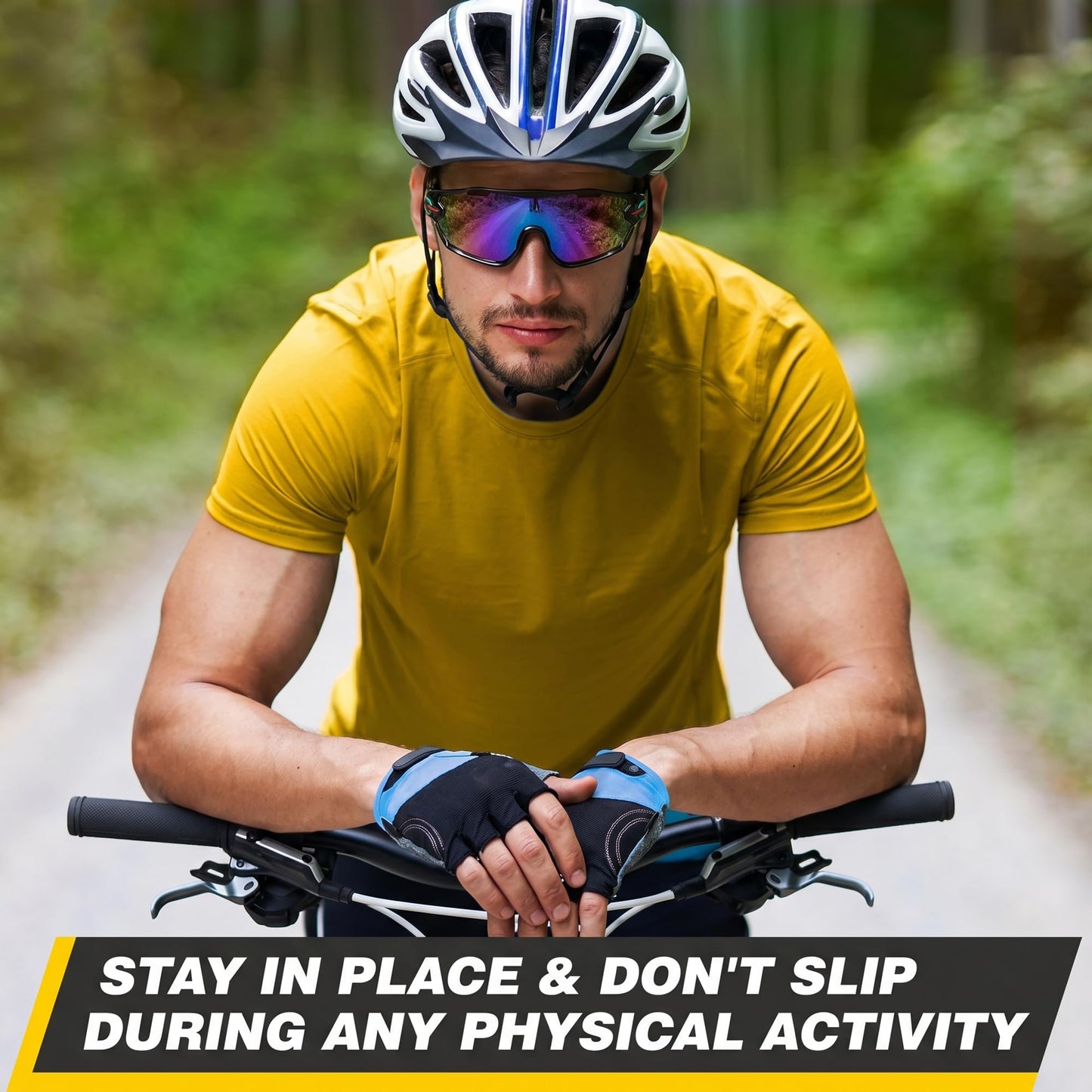 2 Pcs Running Glasses for Men and Women - Polarized Running Shades with Secure Fit, Scratch-Resistant Polycarbonate Lenses, Lightweight and Flexible Cycling Glasses for Running's, Tennis, and Fishing
