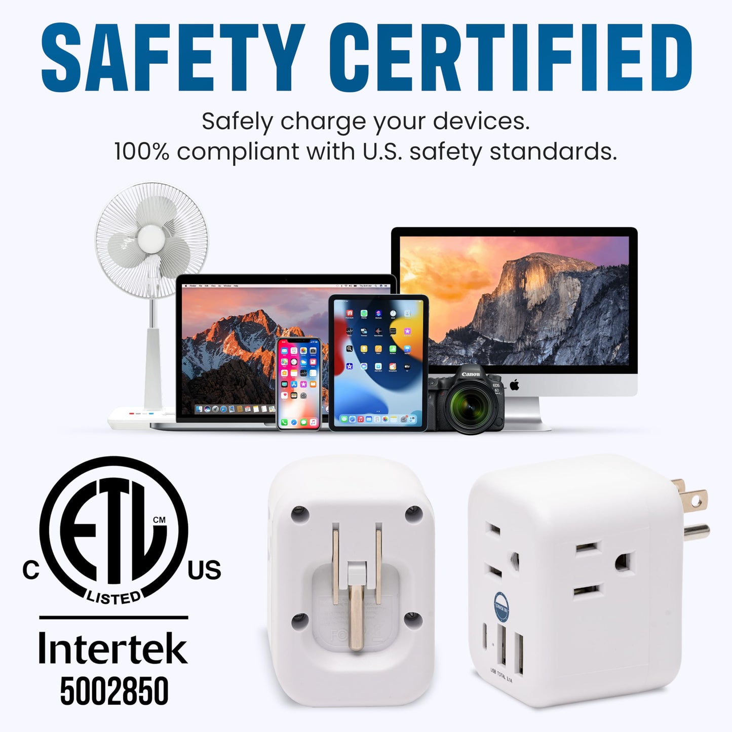 Cruise Approved Power Strip Foldable, Non Surge Protector Travel Power Strip, Multi Plug, 6 Outlets, 2 USB-A, 1 USB-C, & 3 AC Outlet for Carnival, Celebrity, Princess, & Major Lines in 2025 & 2026