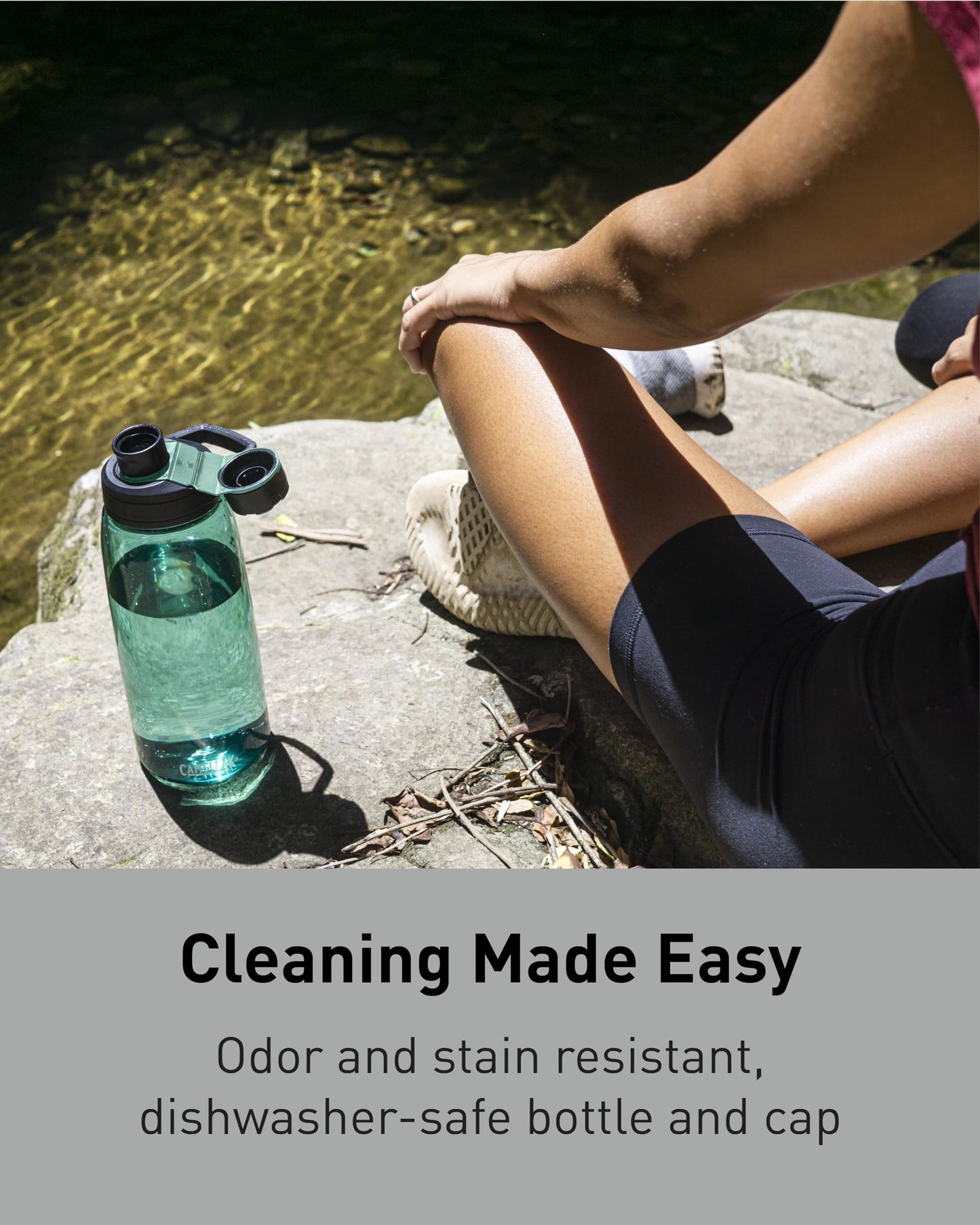 CamelBak Chute Mag Water Bottle with Magnetic Leak‑Resistant Cap, Lightweight Tritan Design for Everyday Hydration, 20oz, Clear