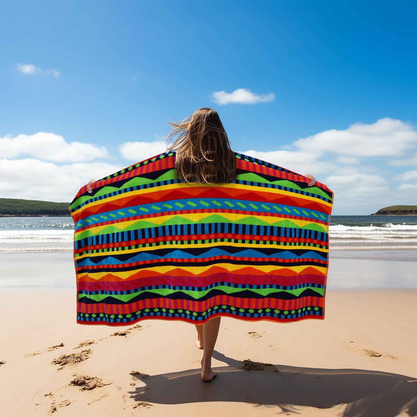 COTTON CRAFT Oversized XL Beach Towels - 39 x 68 inches - 2 Pack